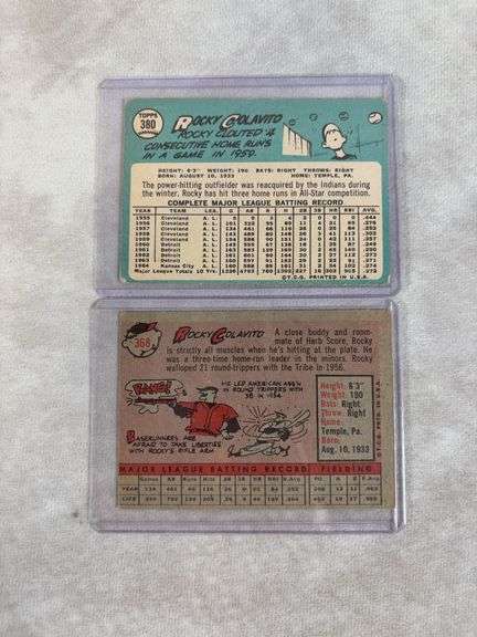 Rocky Colavito (Rookie) plus 5 other Rockey cards