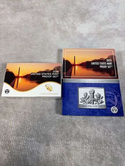 2016, 2021, 2024 US Mint Proof Sets