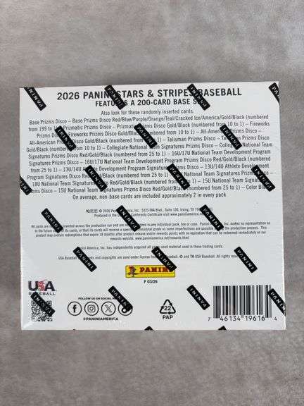 2026 Panini Stars & Stripes Hobby Hybrid Sealed Box 3 Autographs