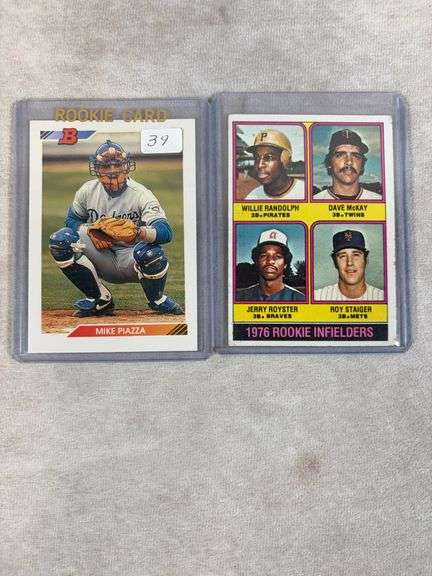 Baseball Rookie lot of 6: Piazza, Willie Randolf,Puckett, Jackson, others