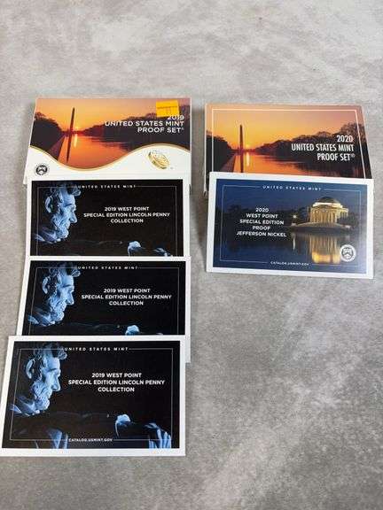 2019 & 2020 US Mint Proof Sets With Special West Point Coins