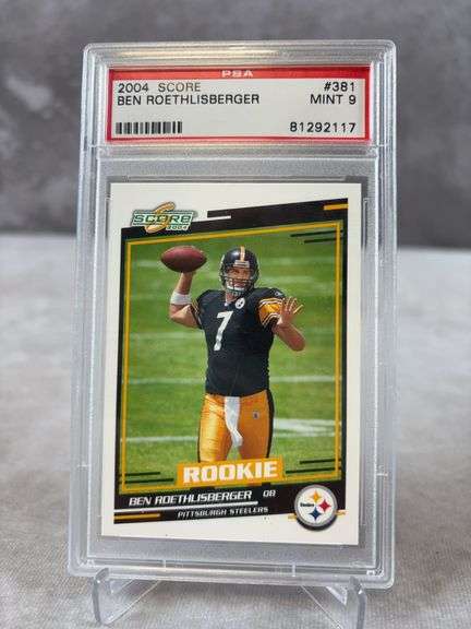 Ben Roethlisberger (Rookie) 2004 Score, PSA mint 9