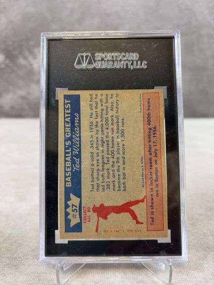 1959 Fleer, Ted Williams, " Ted Reaches 400", SGC, EX