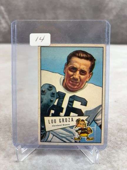 Lou Groza Cleveland Browns 1952 Bowman, Small, VG