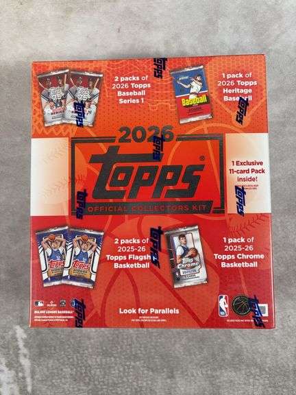 2026 Topps Baseball/Basketball Collectors Kit w/ Chrome NBA/MLB