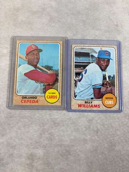 1968 Topps Star lot: Carlton, Hunter, Kaline, Marichal, Cepeda, Williams