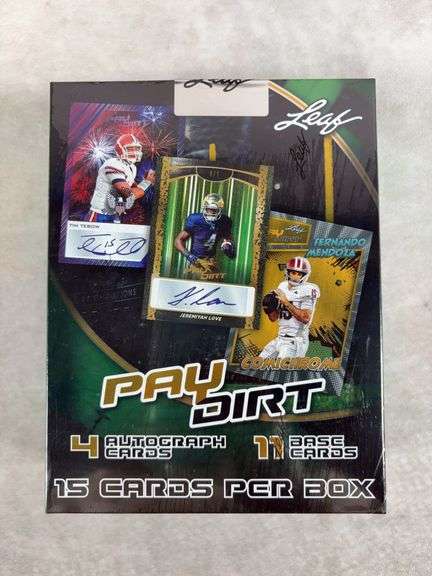 2026 Leaf Pay Dirt Football Sealed Hobby Box 4 Autographs