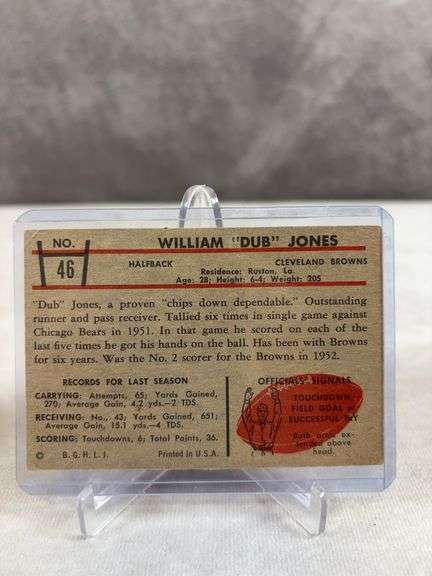 Cleveland Browns 1953 Bowman lot: Marion Motley, Ratterman, Doug Jones