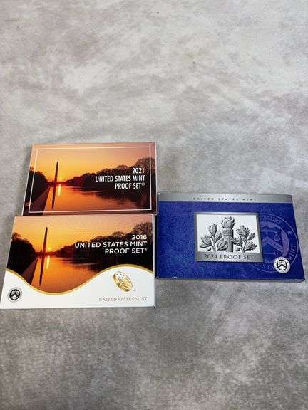 2016, 2021, 2024 US Mint Proof Sets