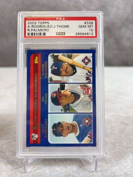 Jim Thome/Arod/Palmeiro 2003 Topps Home Run Leaders PSA 10