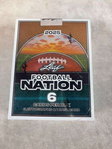 2025 Leaf Football Nation Sealed Hobby Box 5 autographs