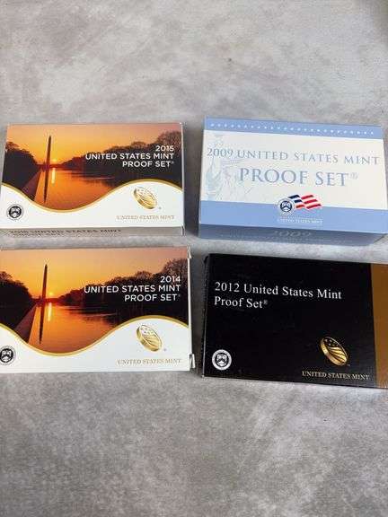 2009, 2012, 2014, 2015 US Mint Proof Sets