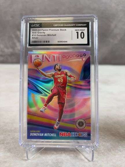 Donovan Mitchell Premium Stock Silver Anti Gravity CGC 10