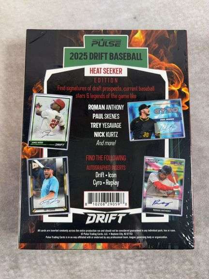 2025 Drift Baseball Heat Seeker Sealed Box 1 autographed card