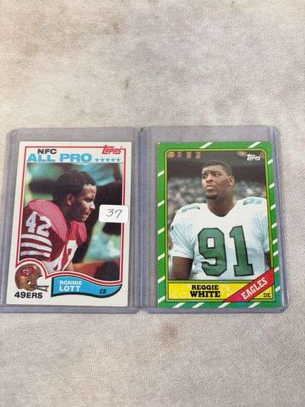 Football Rookie card lot of 8: Ronnie Lott, Singletary, Dent, Reggie White, others