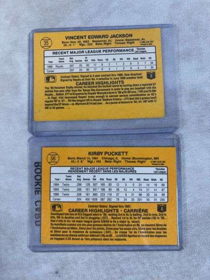 Baseball Rookie lot of 6: Piazza, Willie Randolf,Puckett, Jackson, others