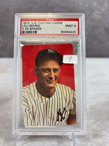 Lou Gehrig 1973 US Playing Cards, PSA mint 9