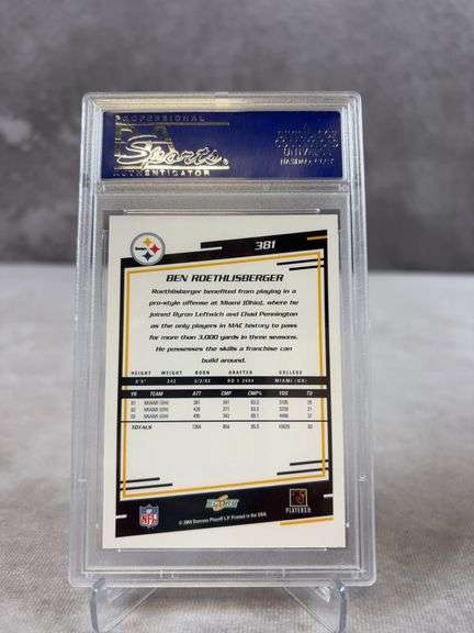 Ben Roethlisberger (Rookie) 2004 Score, PSA mint 9