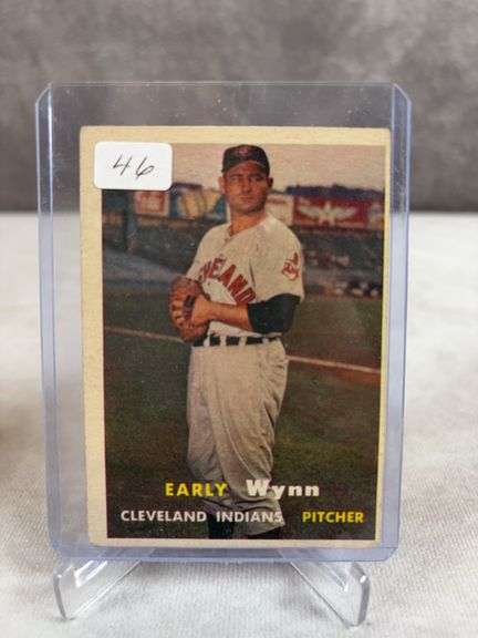 1957 Topps Indians: Early Wynn, Lemon, Garcia, Score, all pitchers