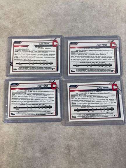 Jose Tena Bowman Rookie Chrome signed lot of 7