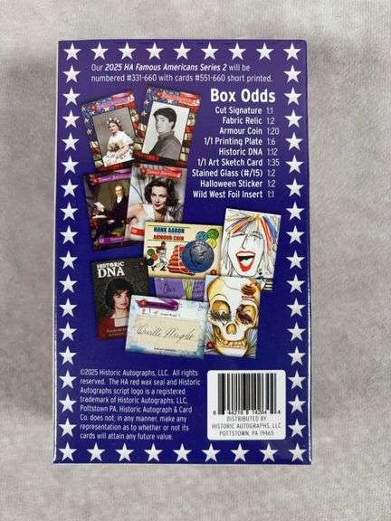 2025 Historic Autographs Famous Americans Series 2 Sealed Hobby Box