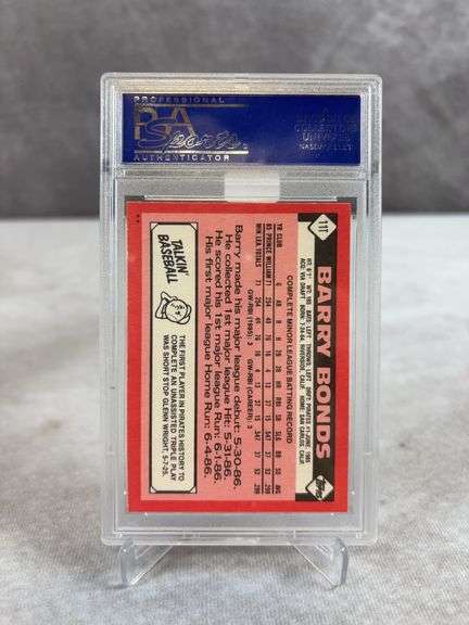 Barry Bonds, Pirates 1986 Topps Traded, PSA NM-MT