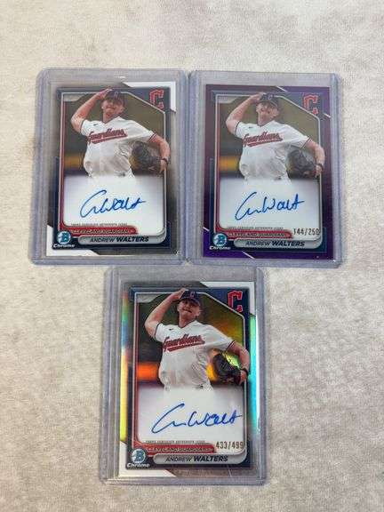 Andrew Walters, Bowman Chrome signed Rookie lot of 5
