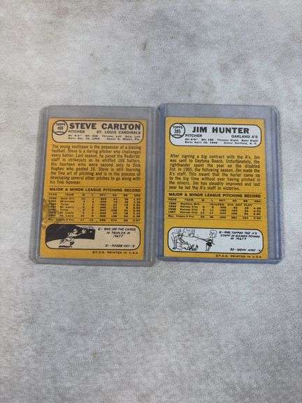 1968 Topps Star lot: Carlton, Hunter, Kaline, Marichal, Cepeda, Williams