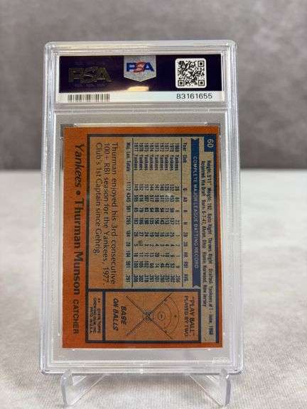 Thurman Munson 1978 Topps #60 PSA 8