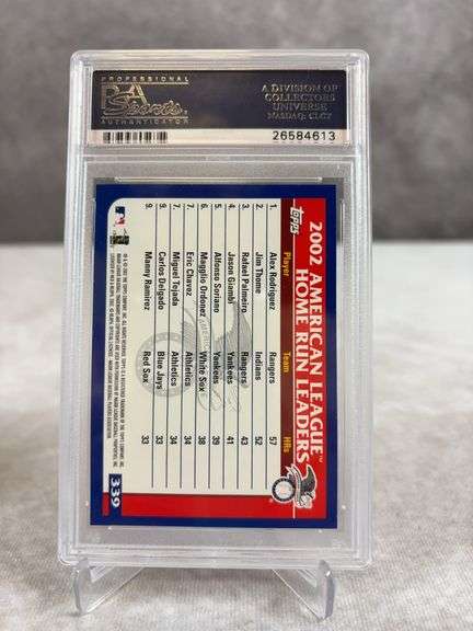Jim Thome/Arod/Palmeiro 2003 Topps Home Run Leaders PSA 10