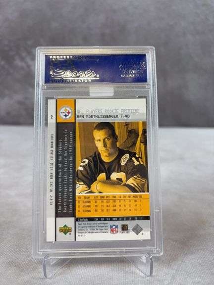 Ben Roethlisberger 2004 Upper Deck Rookie, Premier, PSA mint