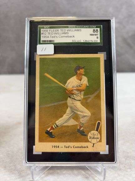 1959 Fleer, Ted Williams,  "Ted's Comback"  SGC, NM-MT
