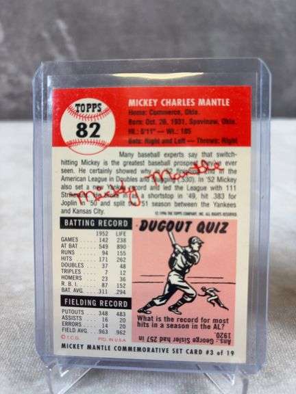 Mickey Mantle lot of 4, Bowman Chrome, Topps Gold & special gold card