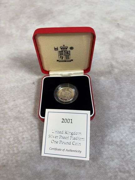 2001 United Kingdom Silver Proof Piedfort One Pound Coin