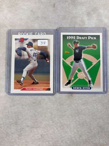 Baseball Rookie lot of 7 : Pedro Martinez, Derek Jeter, Griffey Jr., Bonds, Bogs