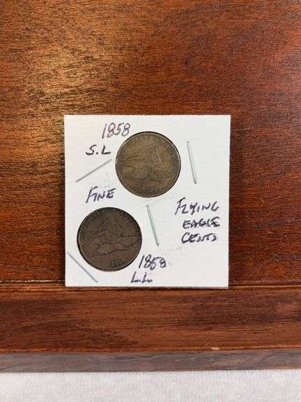 1858 SL, 1858 LL Flying Eagle Cents F-VF