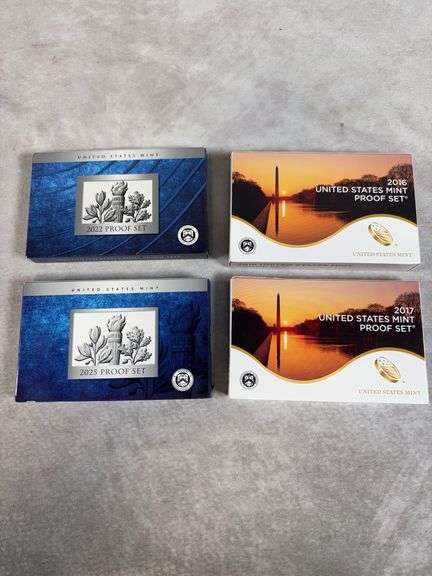 2016, 2017, 2022, 2025 US Mint Proof Sets