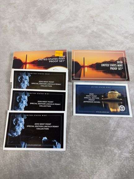 2019 & 2020 US Mint Proof Sets With Special West Point Coins