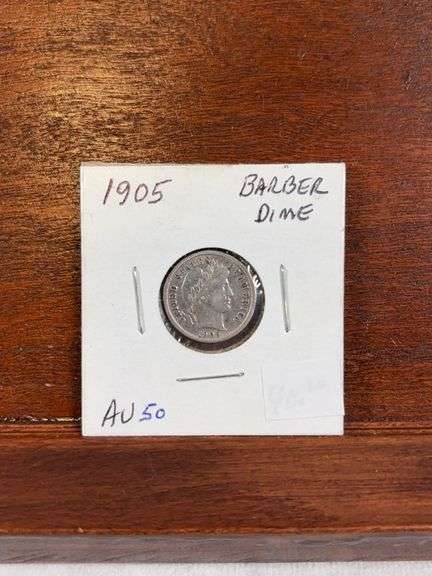 1905 Barber Dime AU