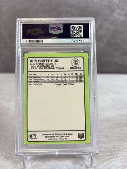 Ken Griffey Jr Rookie Card 1989 Donruss #192 PSA 9