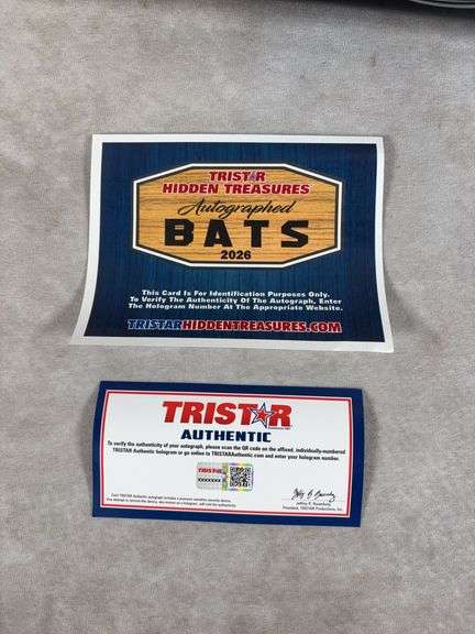 Al Bumbry Autographed Louisville Slugger Black Bat Tristar cert