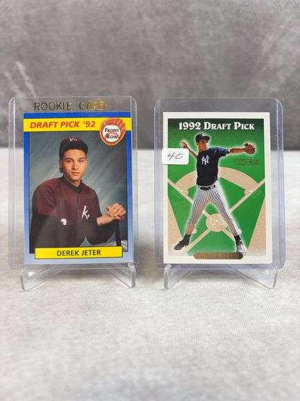 Derek Jeter Topps Gold card (Rookie) plus Front Row Rookie