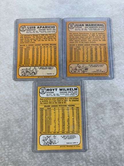 1968 Topps Star lot: Carlton, Hunter, Kaline, Marichal, Cepeda, Williams