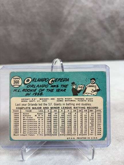1965 Topps Willie McCovey, Cepeda, Ron Santo