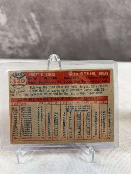 1957 Topps Indians: Early Wynn, Lemon, Garcia, Score, all pitchers