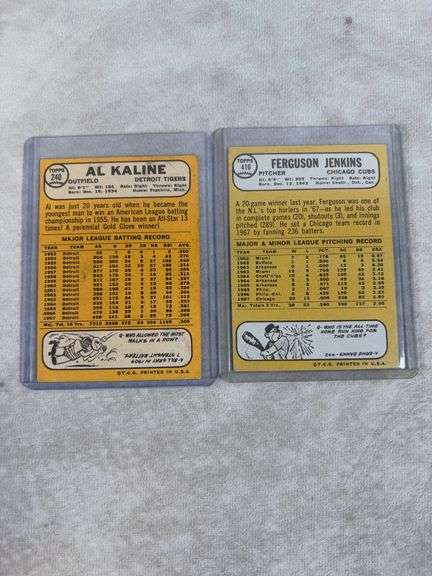 1968 Topps Star lot: Carlton, Hunter, Kaline, Marichal, Cepeda, Williams