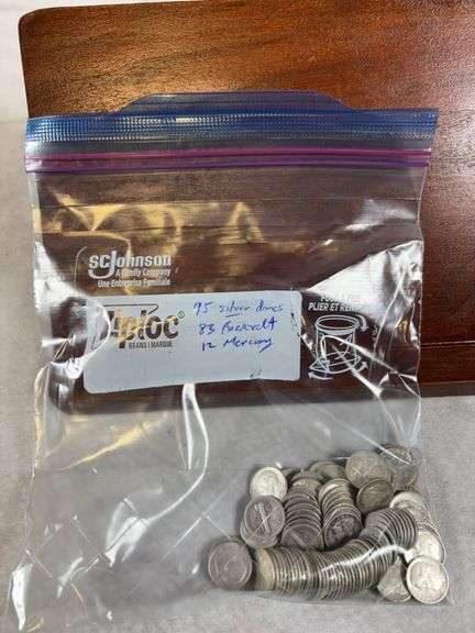 Lot Of 95 US Silver Dimes