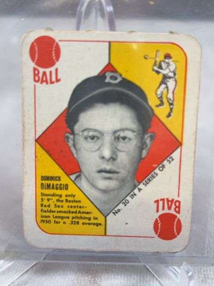 1951 Topps Redbacks w/ Bob Feller, Early Wynn, Bauer, D. DiMaggio