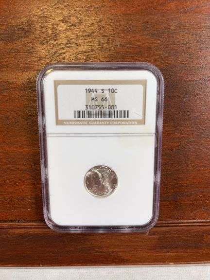 1944 S Mercury Dime NGC MS66
