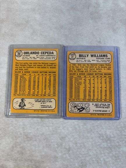 1968 Topps Star lot: Carlton, Hunter, Kaline, Marichal, Cepeda, Williams